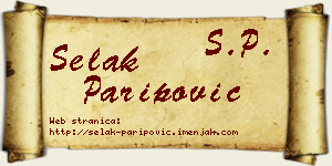 Selak Paripović vizit kartica